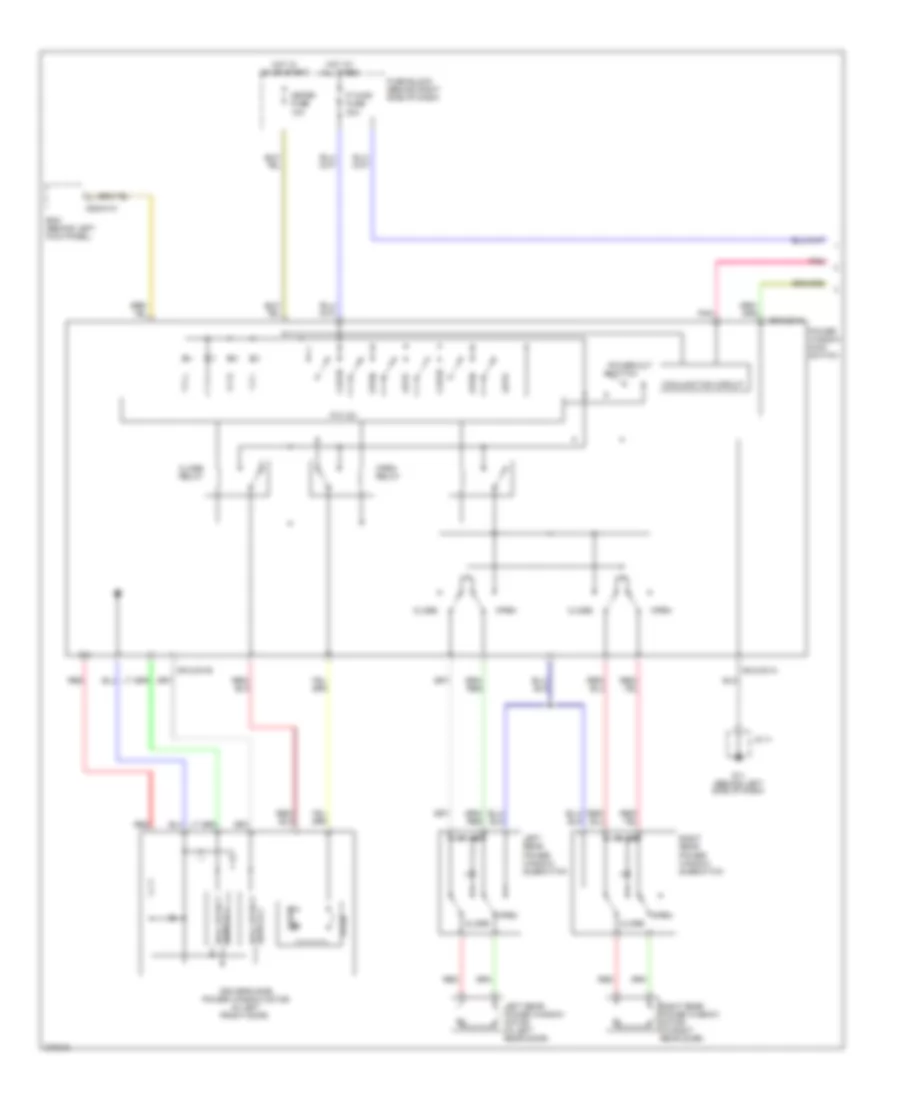 Power Windows Wiring Diagram 1 of 2 for Mazda CX 9 Touring 2007