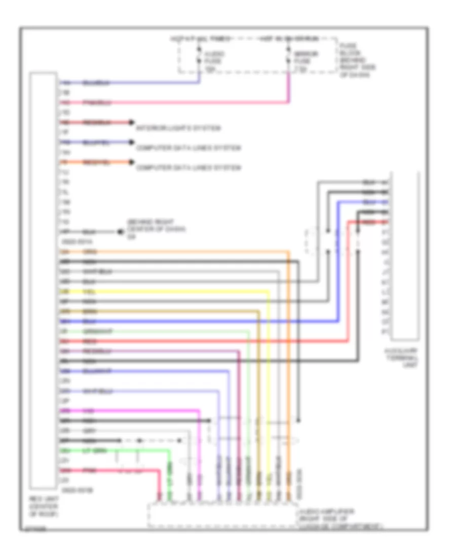 Rear Seat Entertainment Wiring Diagram for Mazda CX-9 Touring 2007