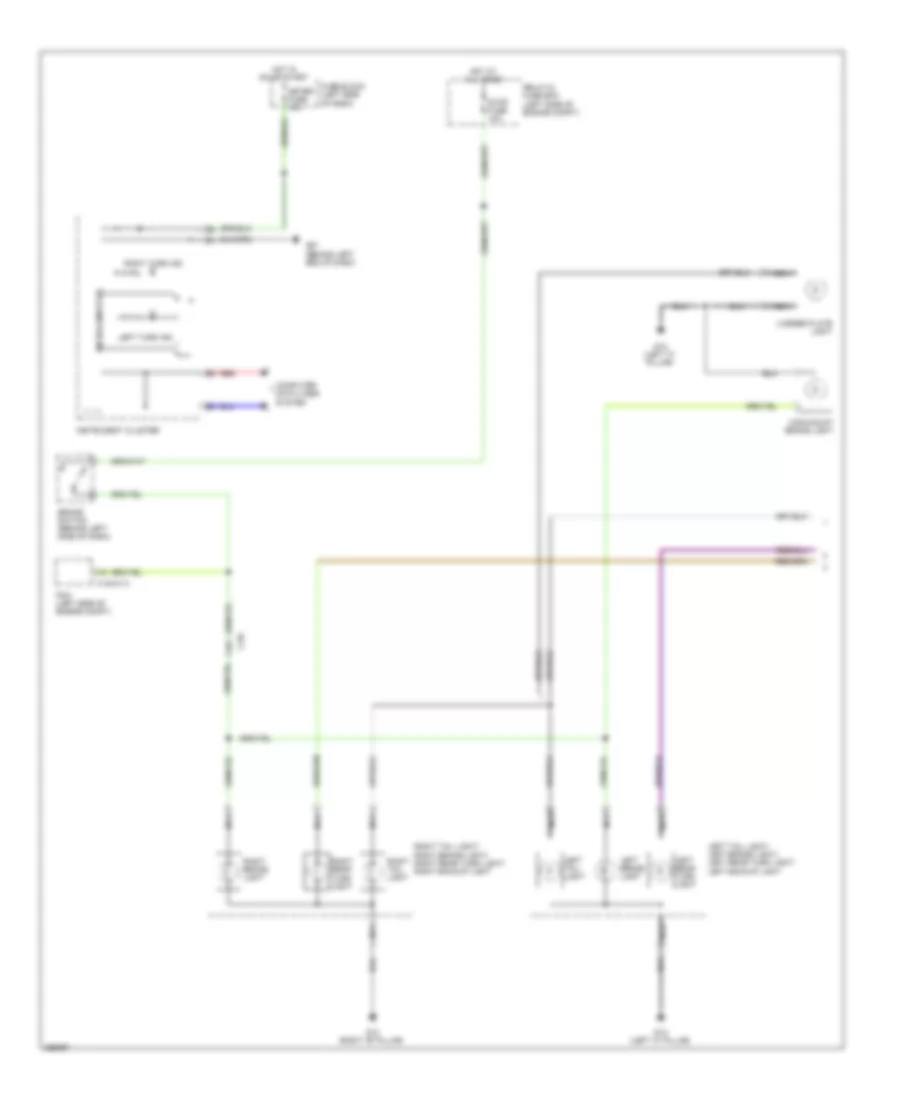 Exterior Lamps Wiring Diagram (1 of 2) for Mazda 2 Sport 2011