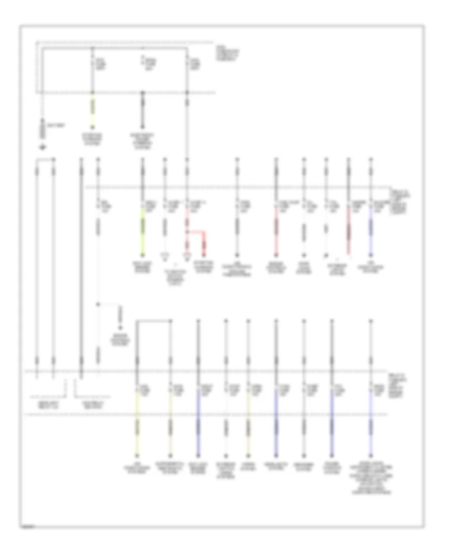 Power Distribution Wiring Diagram 1 of 2 for Mazda 2 Sport 2011