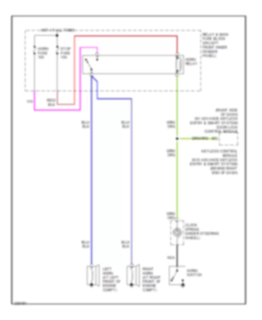 Horn Wiring Diagram for Mazda RX-8 R3 2010