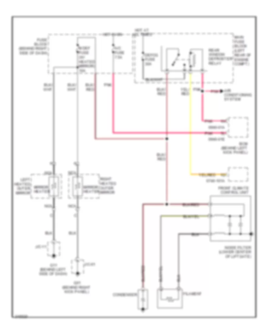 Defoggers Wiring Diagram for Mazda CX 9 Touring 2009