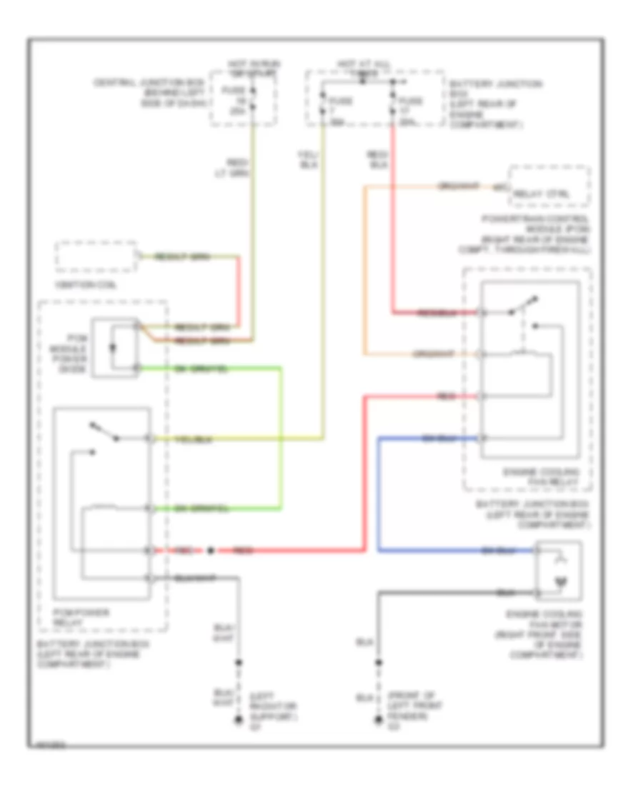 Cooling Fan Wiring Diagram for Mazda B2002 2300