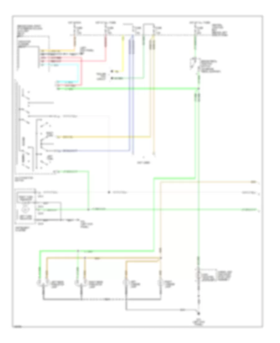 Exterior Lamps Wiring Diagram 1 of 2 for Mazda B2002 2300