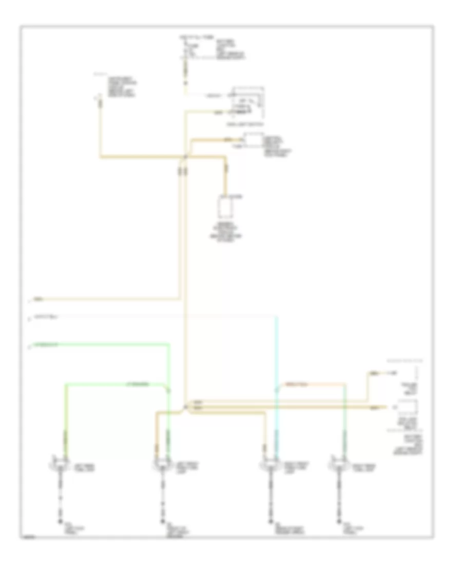 Exterior Lamps Wiring Diagram (2 of 2) for Mazda B2300 2002