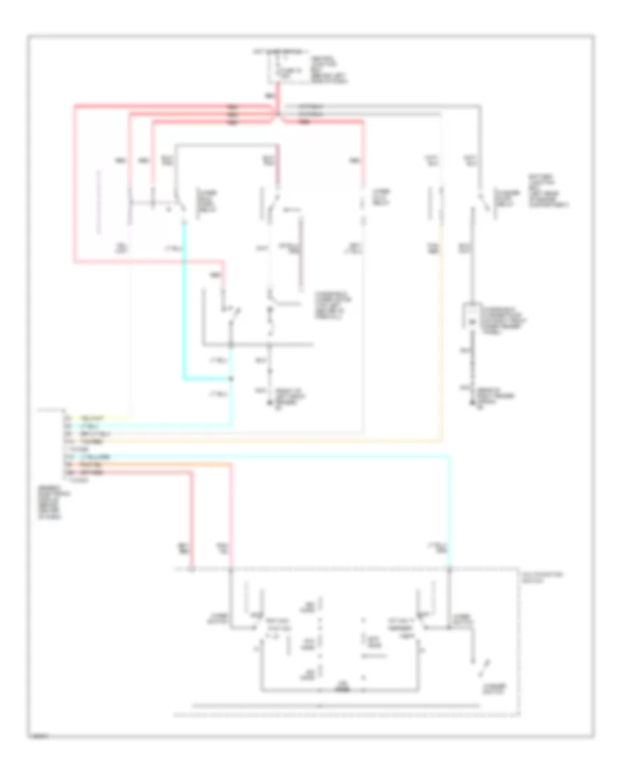 Электросхема стеклоочистителя, дворников и омывателя для Mazda B2300 2002
