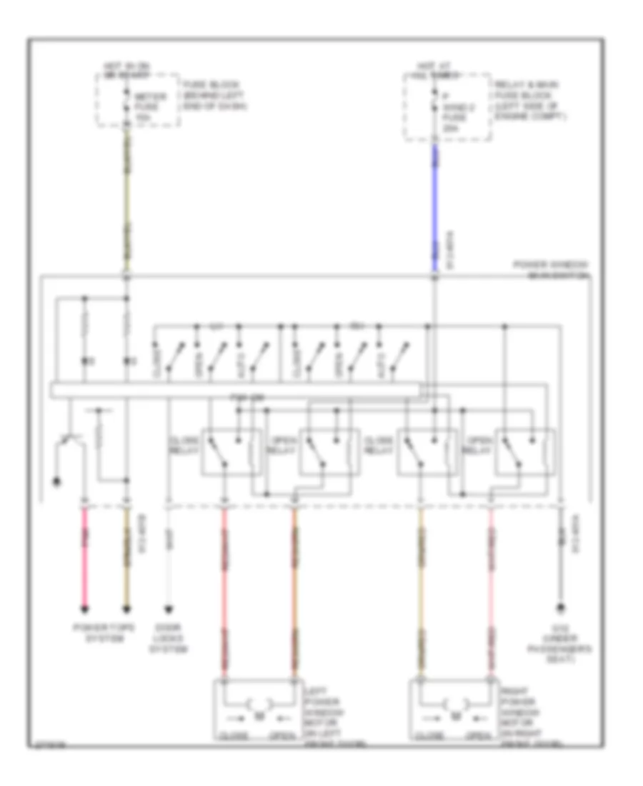 Power Windows Wiring Diagram with Power Retractable Hardtop with Power Door Locks for Mazda MX 5 Miata Grand Touring 2007