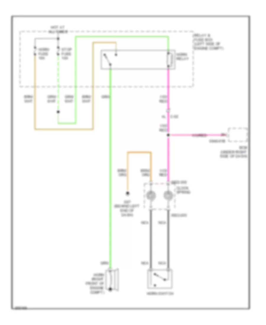 Horn Wiring Diagram for Mazda 2 Touring 2011