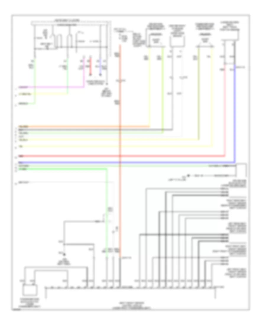 Supplemental Restraints Wiring Diagram 2 of 2 for Mazda 2 Touring 2011