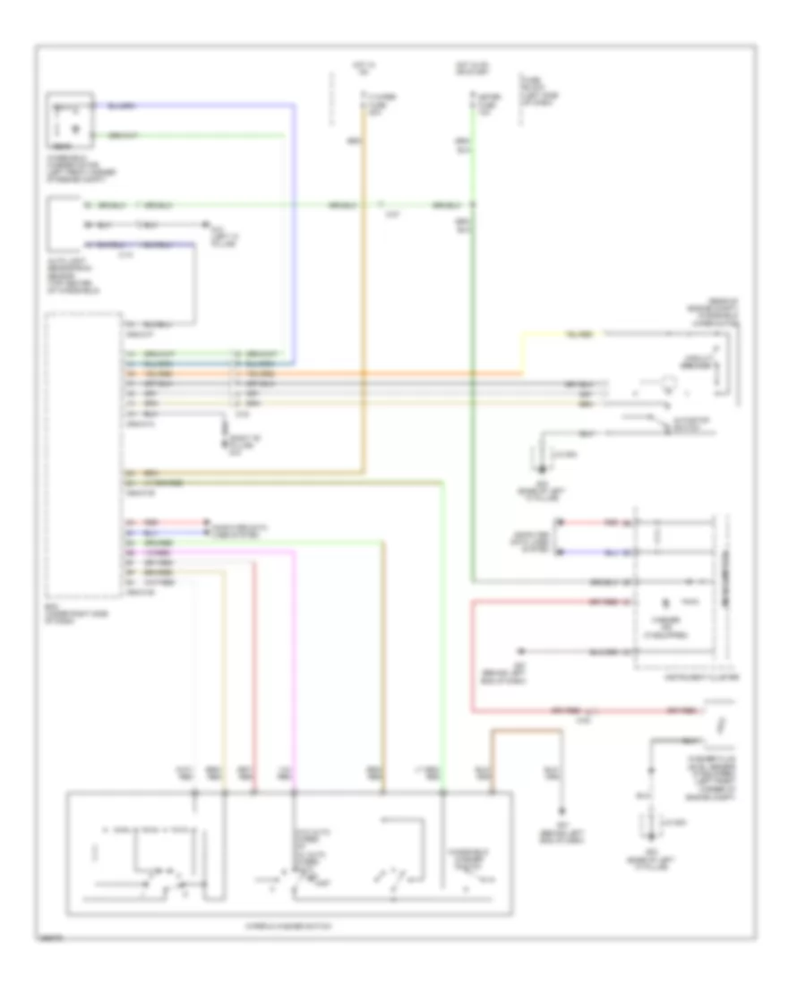 Электросхема передних стеклоочистителей дворников и омывателя лобового стекла для Mazda 2 Touring 2011