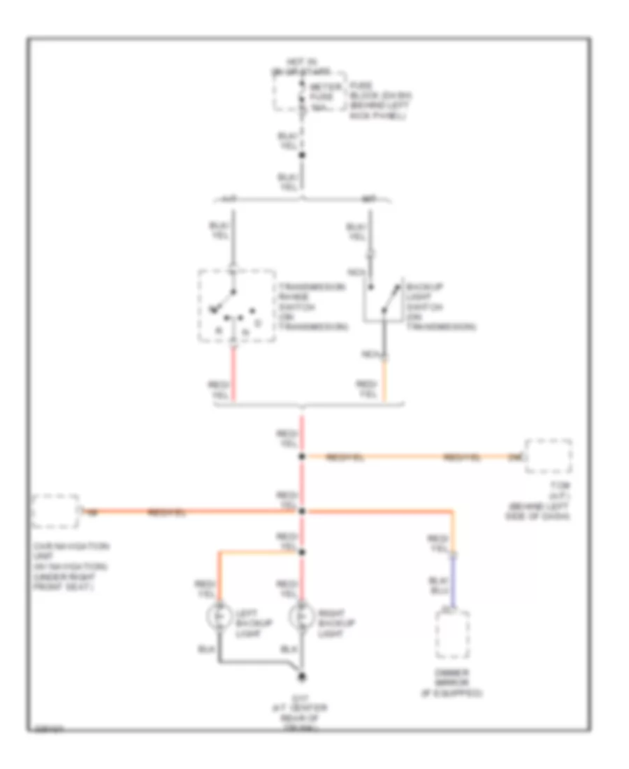 Backup Lamps Wiring Diagram for Mazda RX 8 Sport 2010