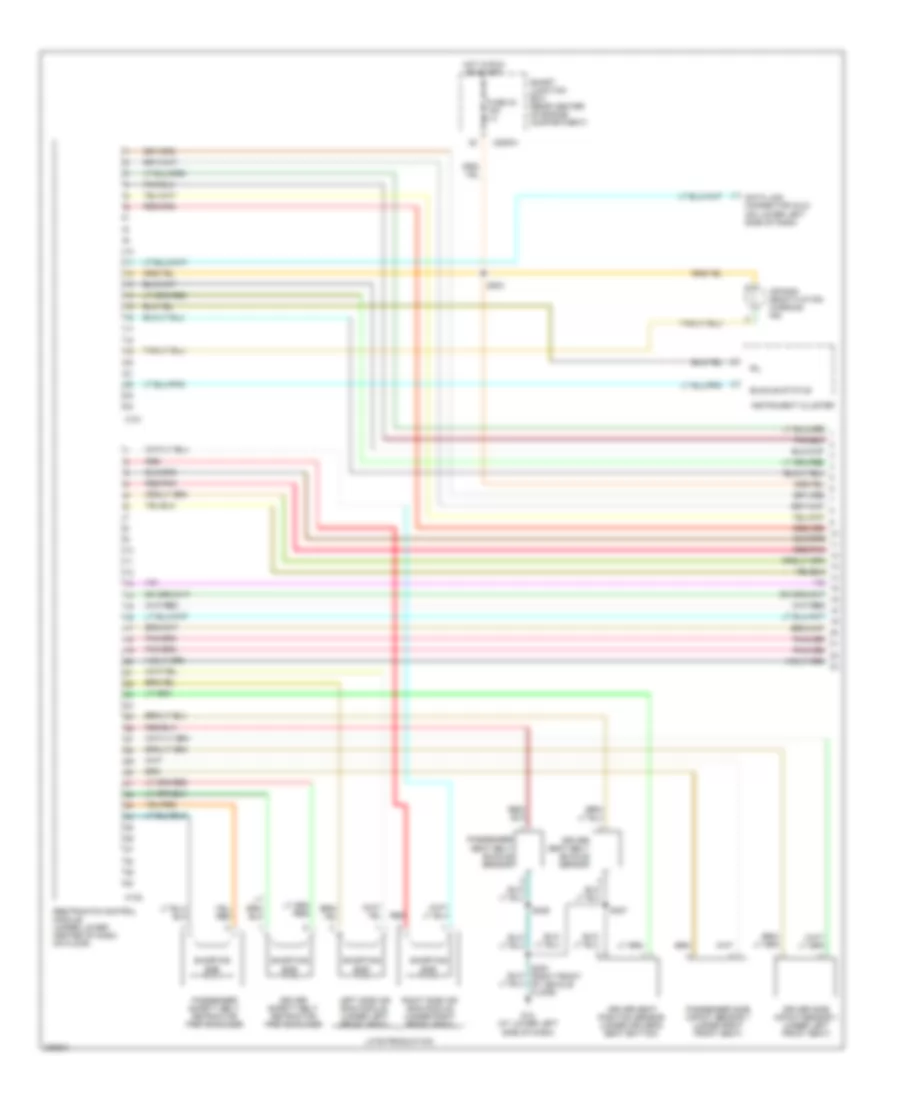 Supplemental Restraints Wiring Diagram 1 of 2 for Mazda Tribute s 2005