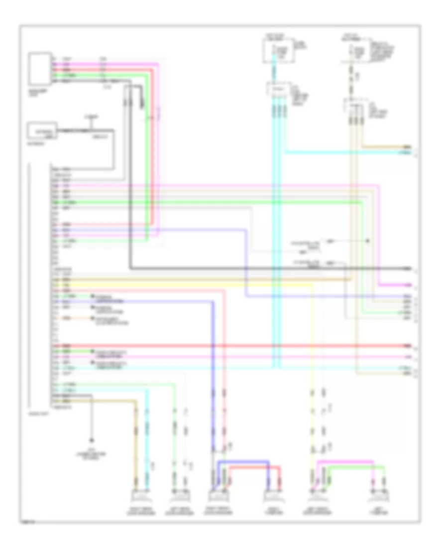 Navigation Wiring Diagram, without Bose (1 of 2) for Mazda 3 i Sport 2011