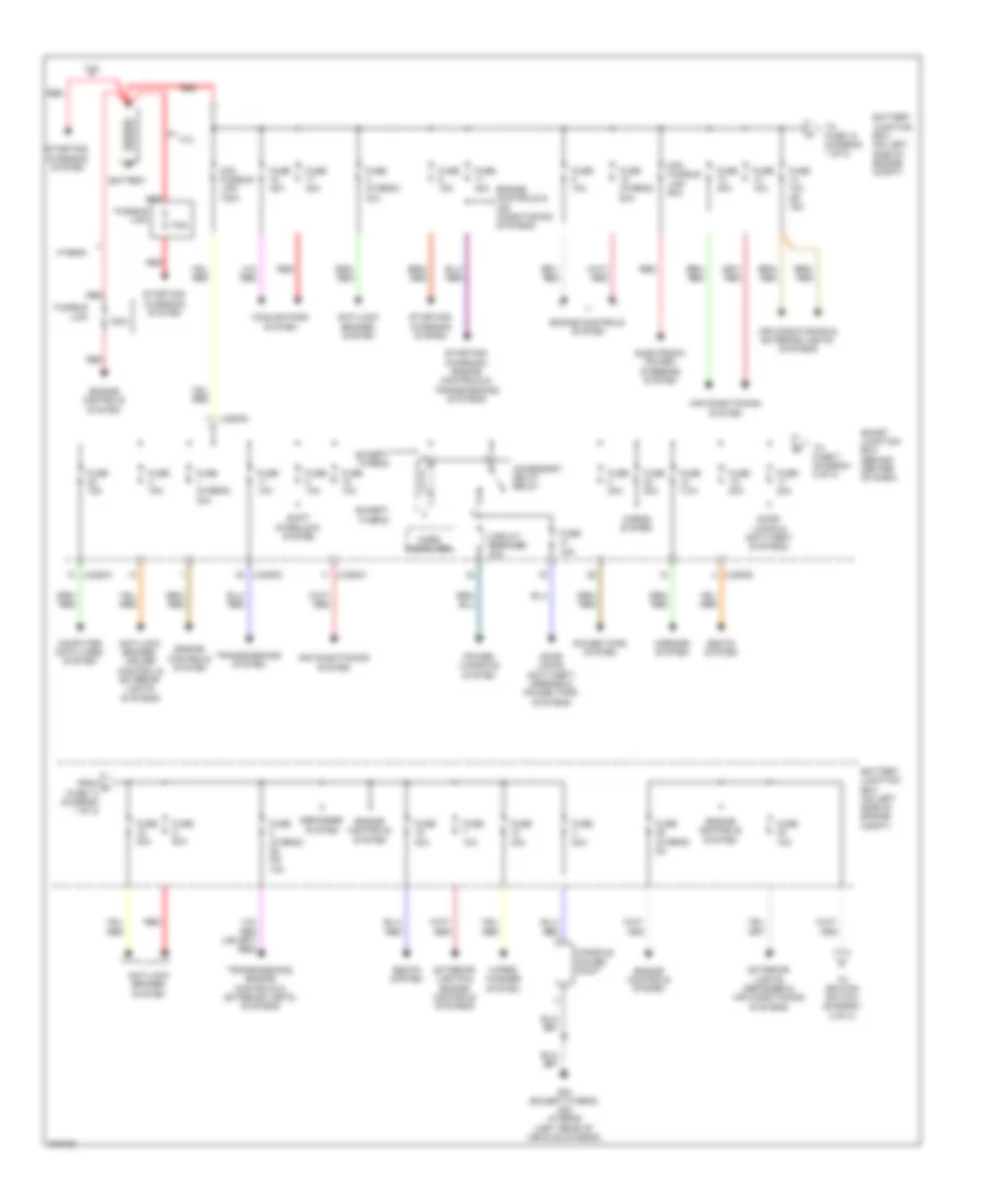 Power Distribution Wiring Diagram 1 of 2 for Mazda Tribute Hybrid Grand Touring 2010