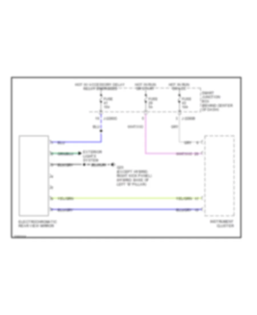 Electrochromic Mirror Wiring Diagram for Mazda Tribute Hybrid Grand Touring 2010