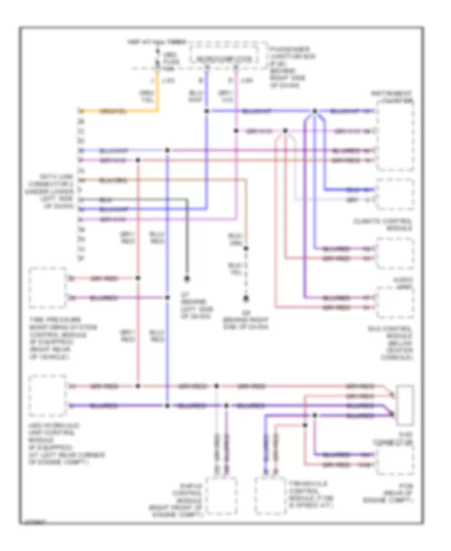 Computer Data Lines Wiring Diagram for Mazda 3 i 2006