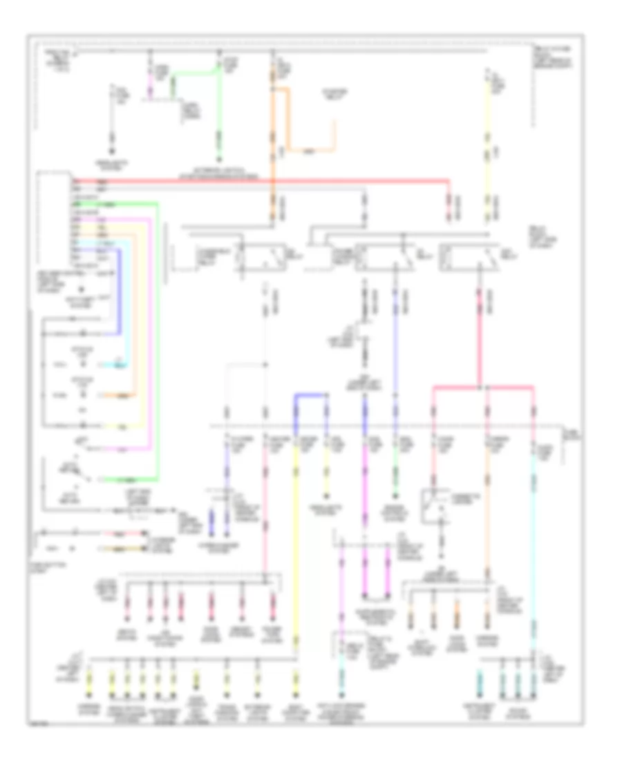 Power Distribution Wiring Diagram with Advanced Keyless Entry  Start System 2 of 2 for Mazda 3 i SV 2011