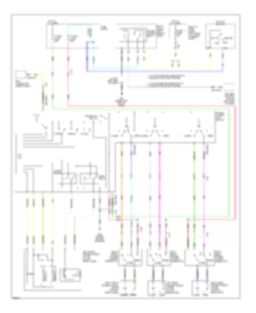 Power Windows Wiring Diagram for Mazda 3 i SV 2011