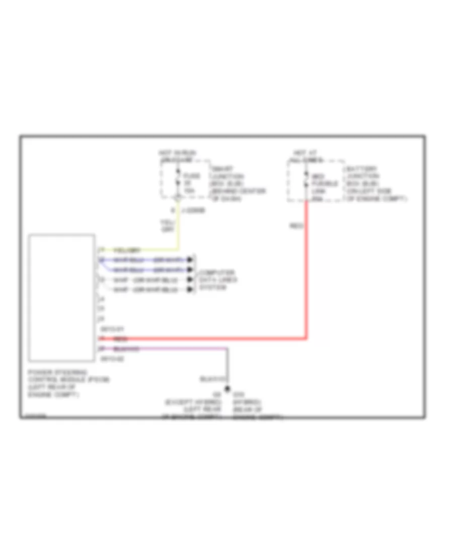 Electronic Power Steering Wiring Diagram for Mazda Tribute Hybrid Touring 2010