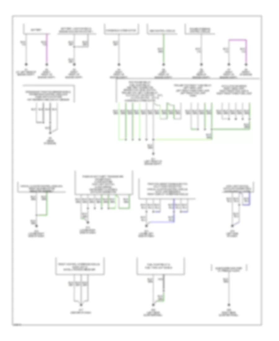 Ground Distribution Wiring Diagram Except Hybrid 1 of 2 for Mazda Tribute Hybrid Touring 2010