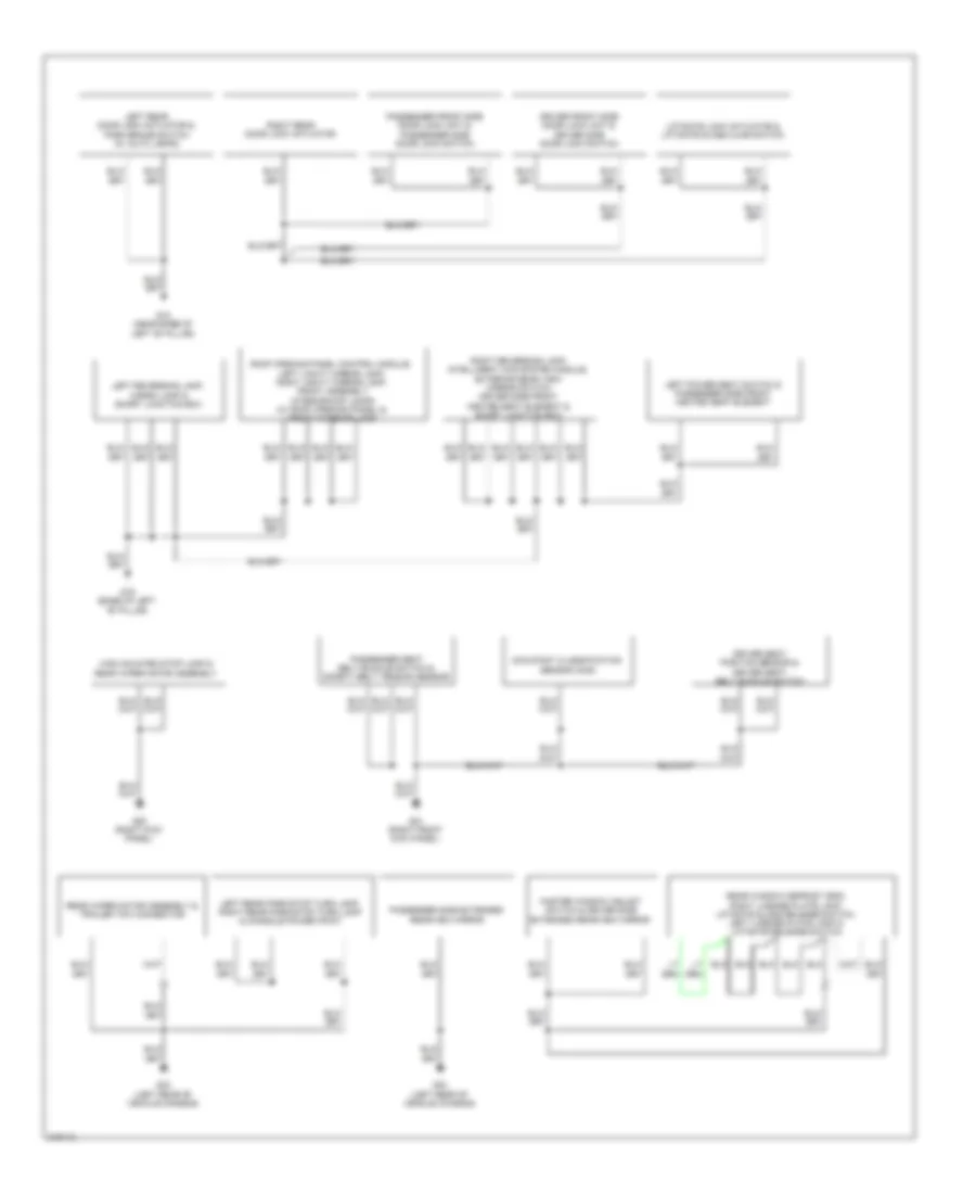 Ground Distribution Wiring Diagram, Except Hybrid (2 of 2) for Mazda Tribute Hybrid Touring 2010