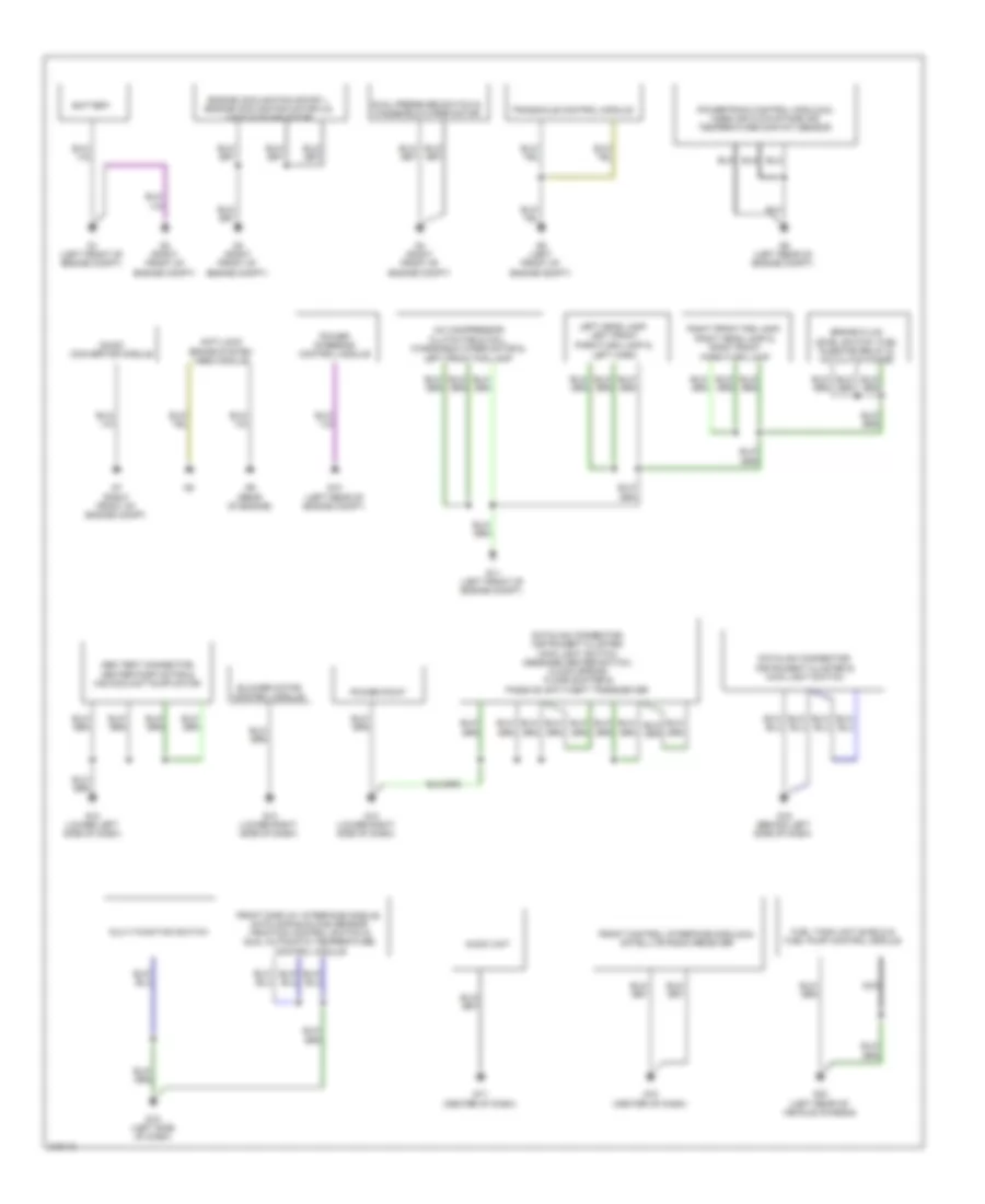 Ground Distribution Wiring Diagram, Hybrid (1 of 2) for Mazda Tribute Hybrid Touring 2010