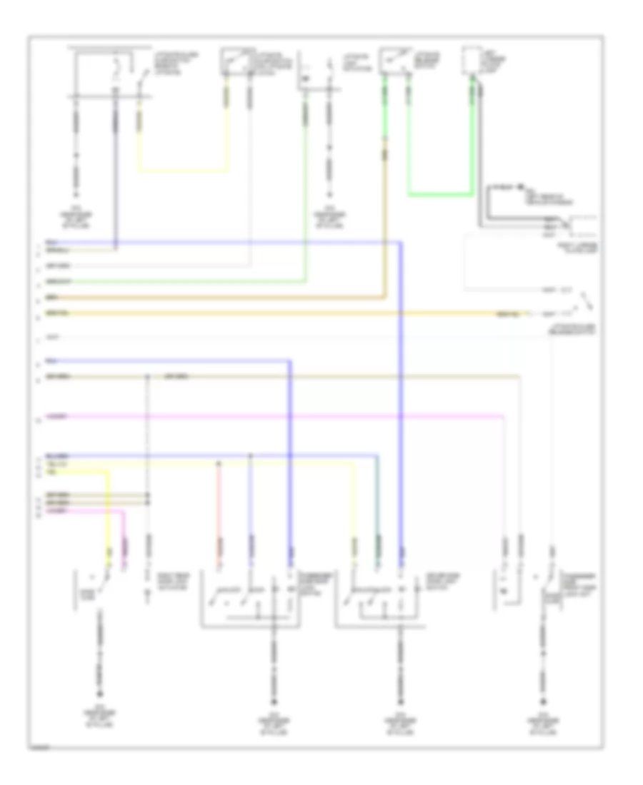 Power Door Locks Wiring Diagram, Except Hybrid (2 of 2) for Mazda Tribute Hybrid Touring 2010