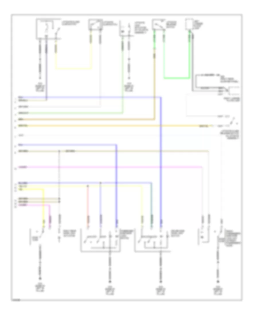 Power Door Locks Wiring Diagram, Hybrid (2 of 2) for Mazda Tribute Hybrid Touring 2010