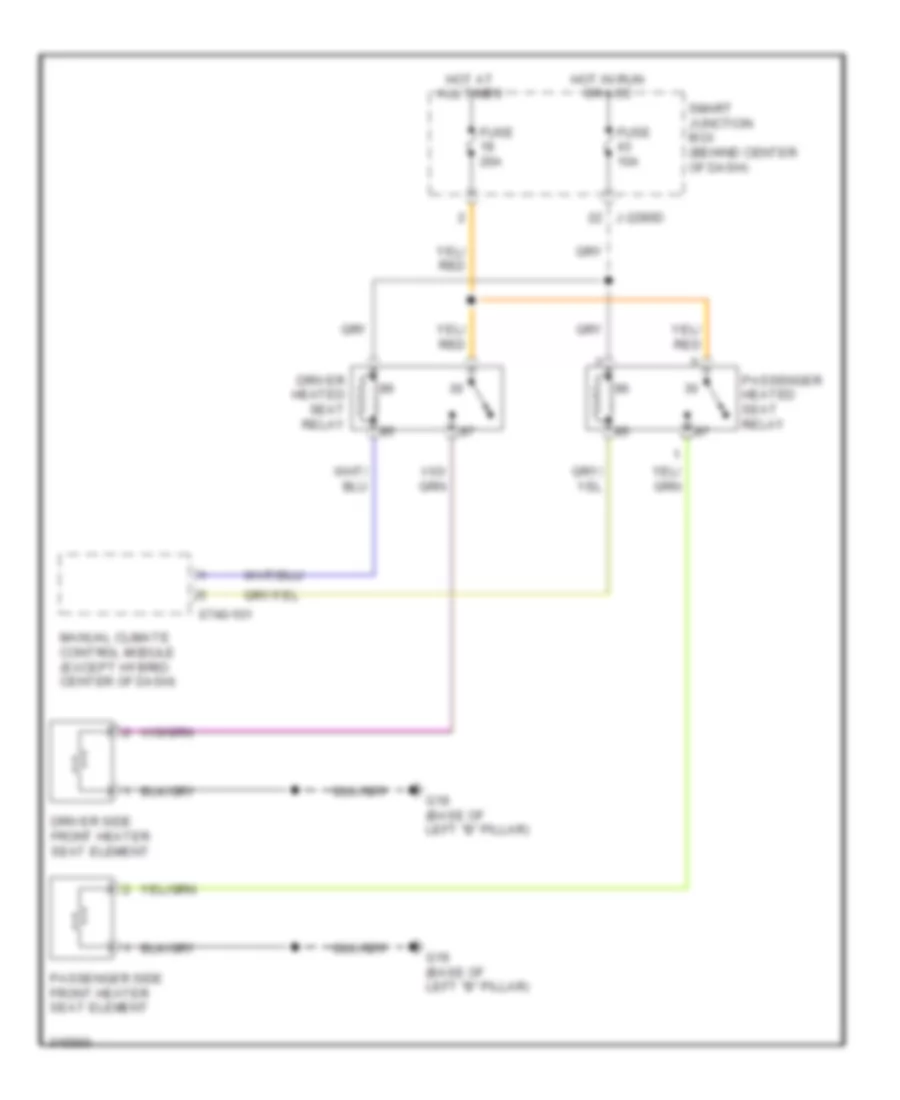 Heated Seats Wiring Diagram Except Hybrid for Mazda Tribute Hybrid Touring 2010