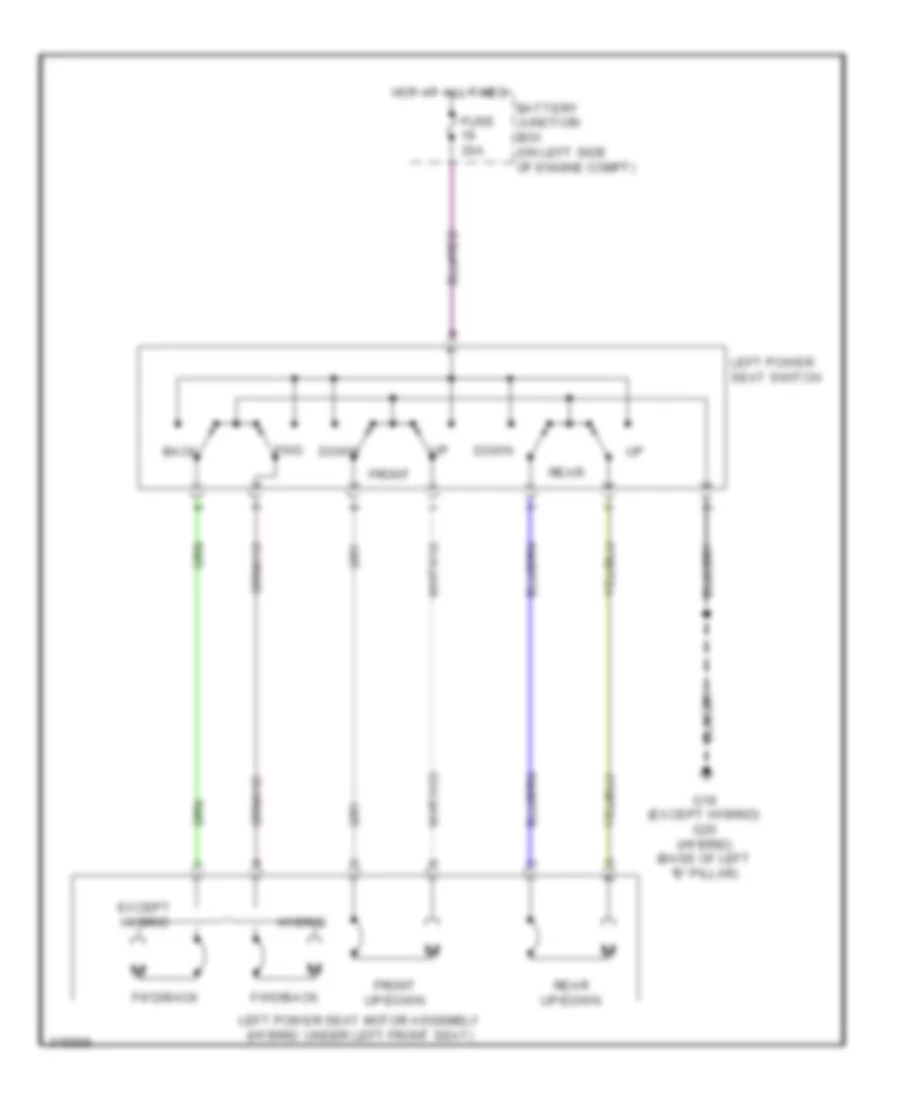 Power Seat Wiring Diagram for Mazda Tribute Hybrid Touring 2010