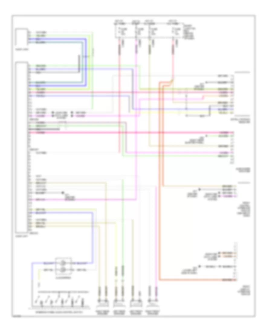 Premium Radio Wiring Diagram, Except Hybrid for Mazda Tribute Hybrid Touring 2010