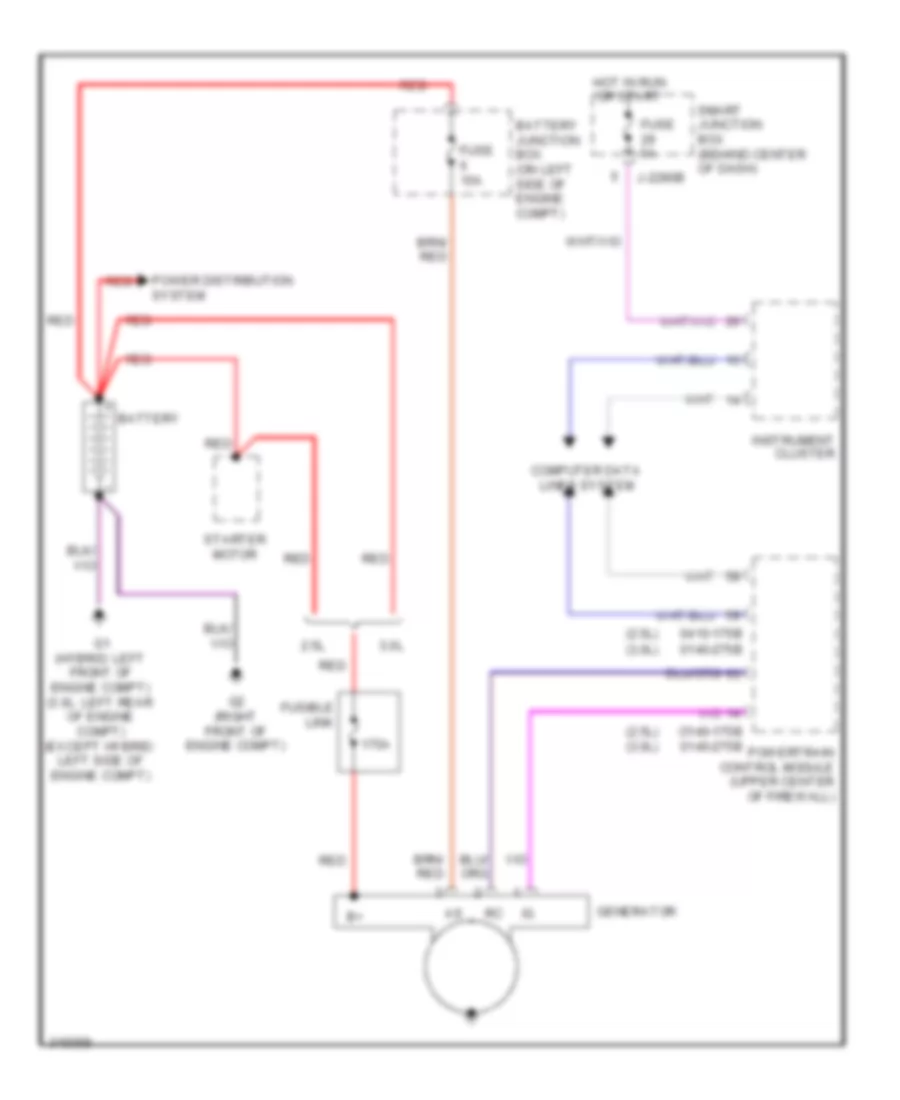 Charging Wiring Diagram for Mazda Tribute Hybrid Touring 2010