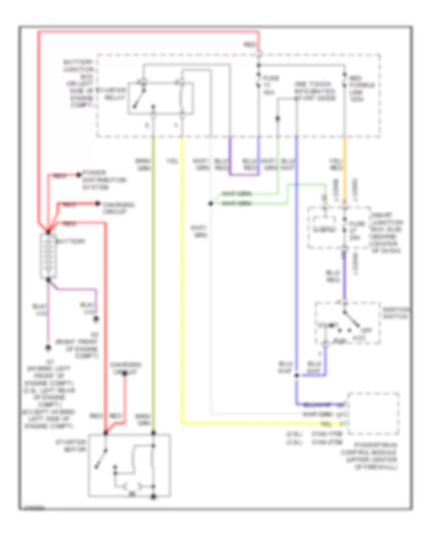 Starting Wiring Diagram for Mazda Tribute Hybrid Touring 2010