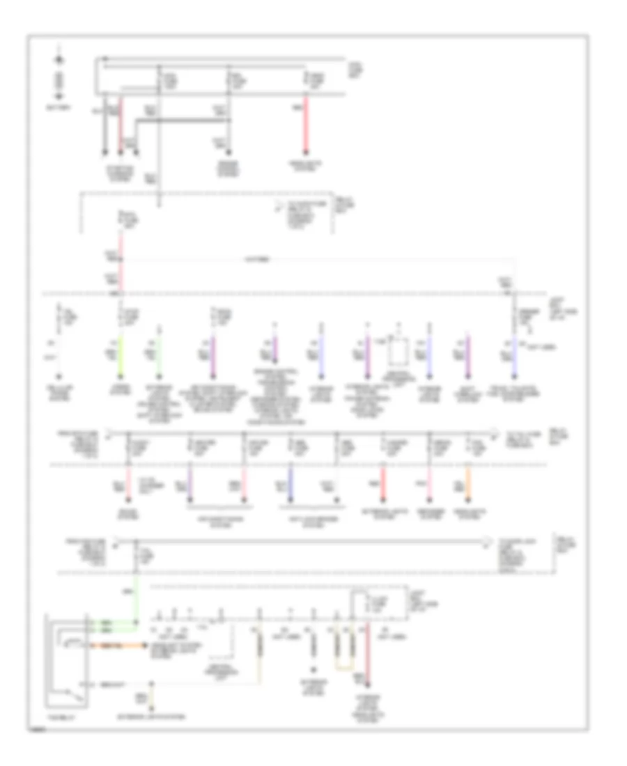 Power Distribution Wiring Diagram 1 of 2 for Mazda 929 1995
