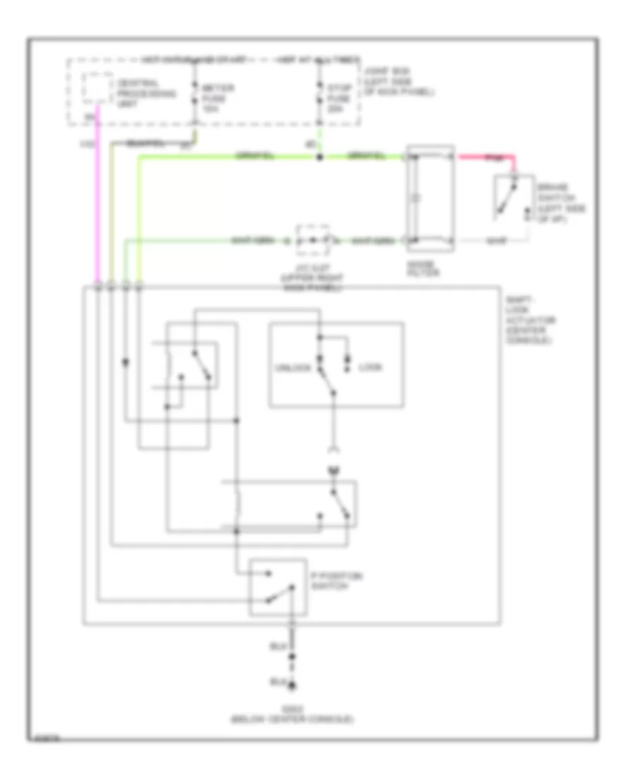 Shift Interlock Wiring Diagram for Mazda 929 1995