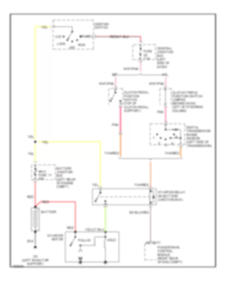 Starting Wiring Diagram for Mazda B4000 2002