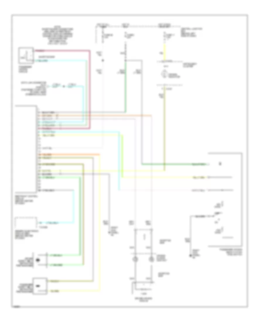 Supplemental Restraint Wiring Diagram for Mazda B2002 4000
