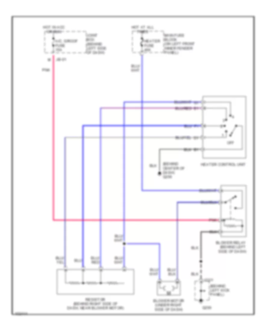 1 5L Heater Wiring Diagram for Mazda Protege DX 1998
