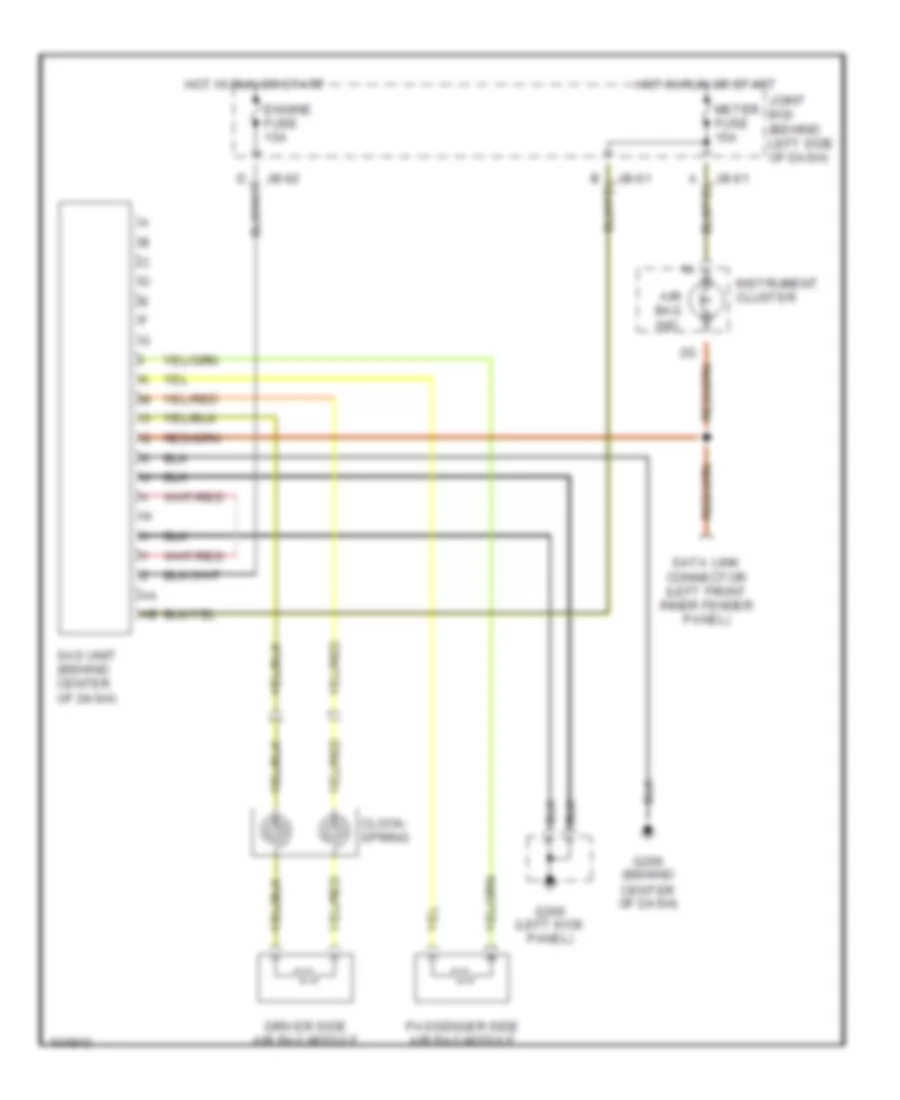 Supplemental Restraint Wiring Diagram for Mazda Protege DX 1998
