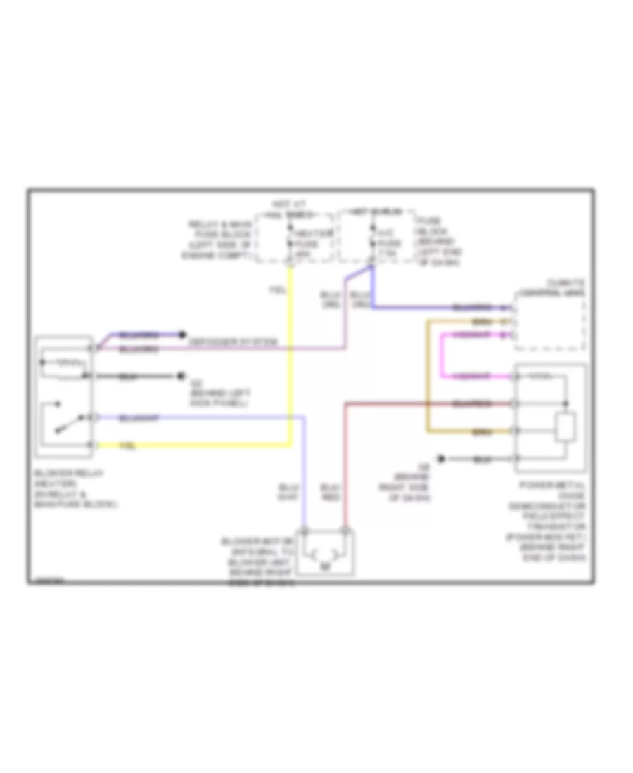 Heater Wiring Diagram for Mazda MX-5 Miata Touring 2007