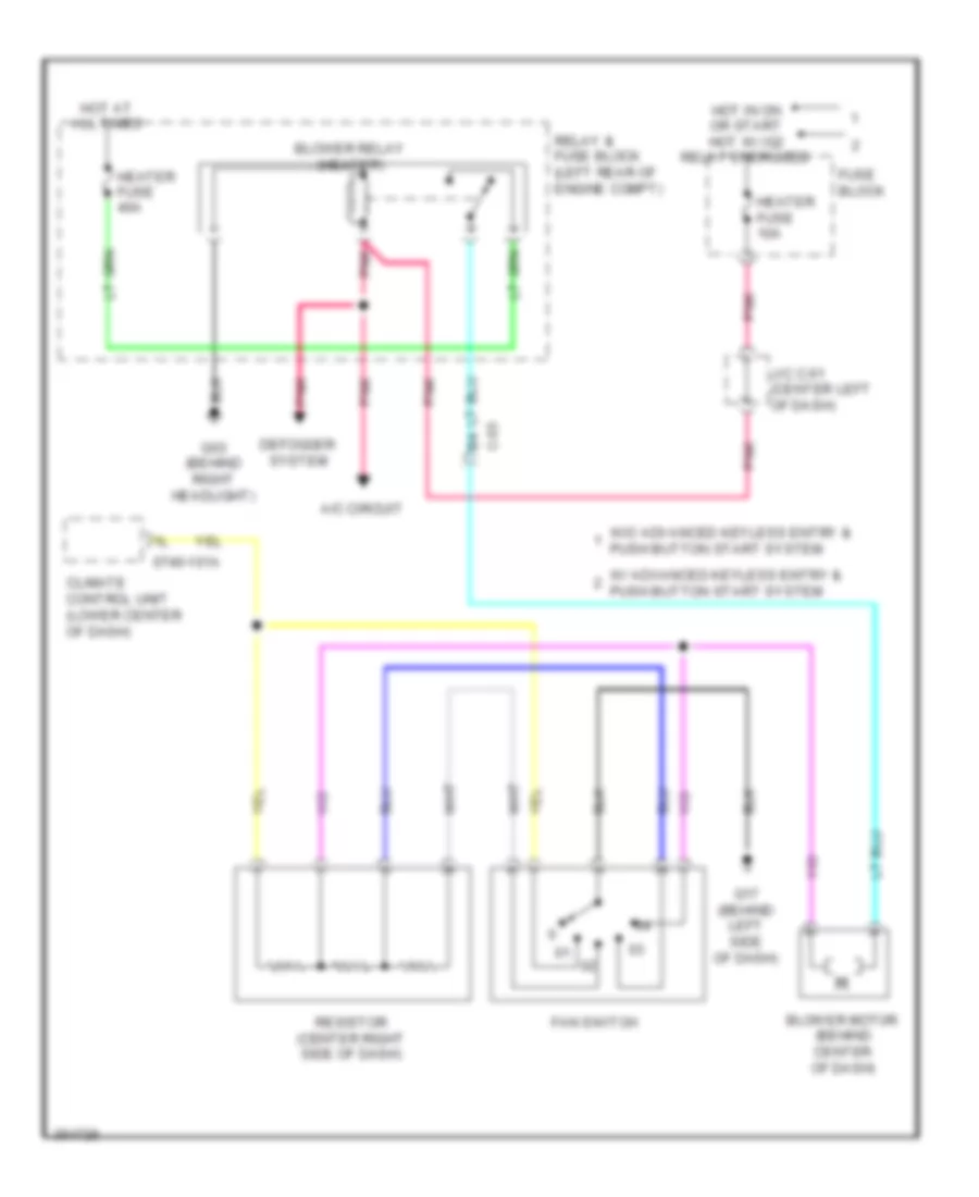 Heater Wiring Diagram for Mazda 3 i Touring 2011