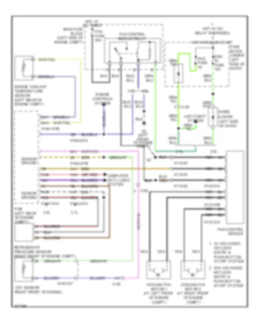 Cooling Fan Wiring Diagram for Mazda 6 i Sport 2012