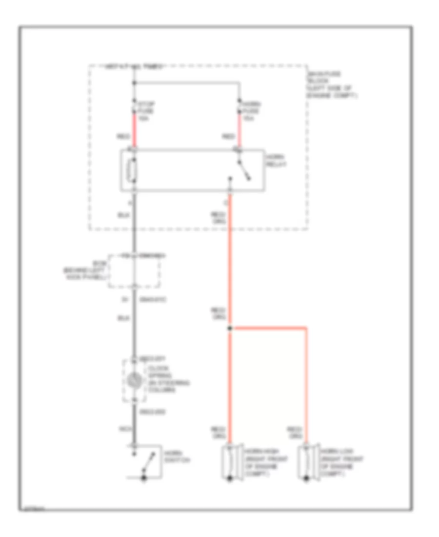 Horn Wiring Diagram for Mazda 6 i Sport 2012