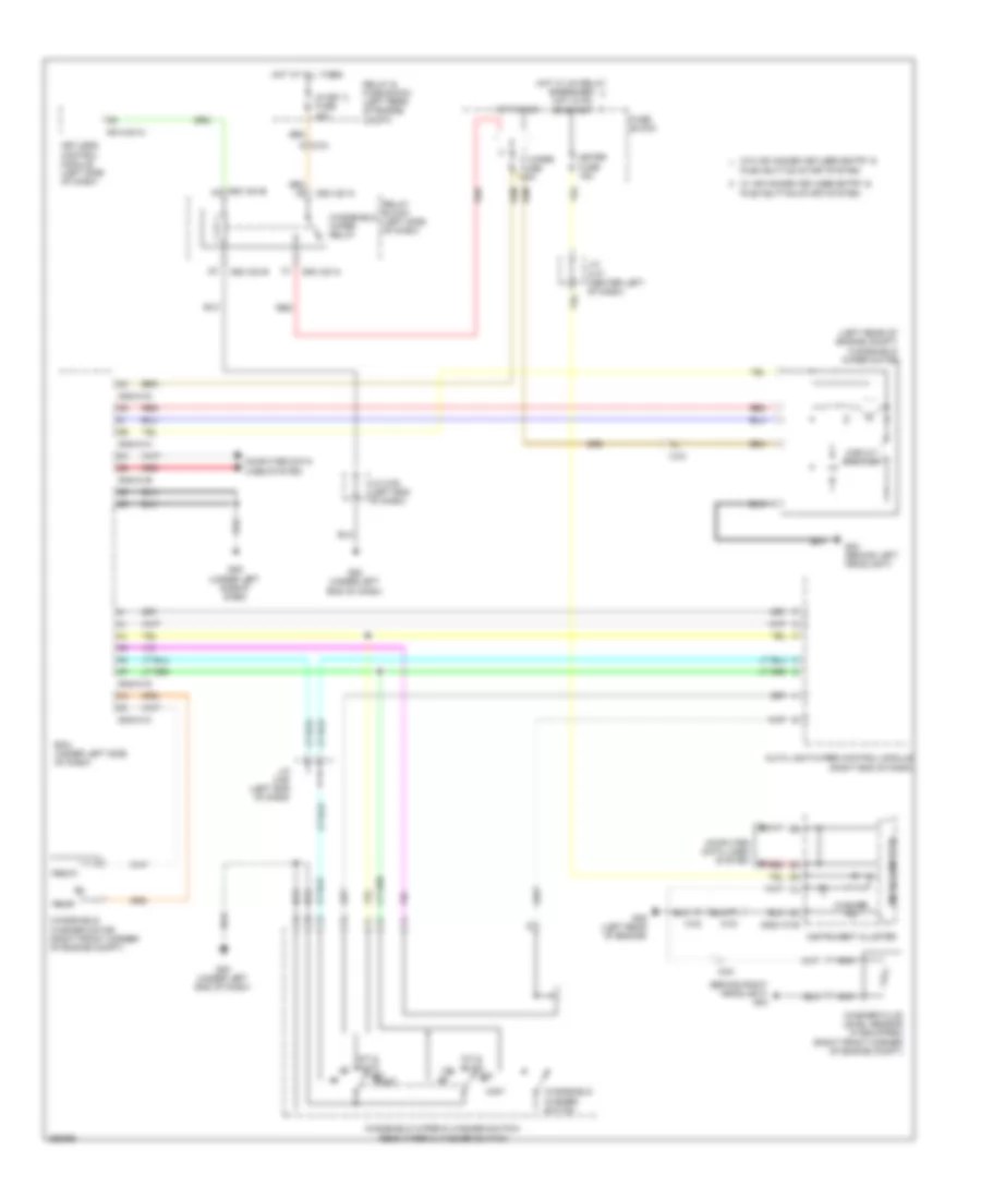 Front WiperWasher Wiring Diagram, without Auto Wiper System for Mazda 3 Mazdaspeed 2011