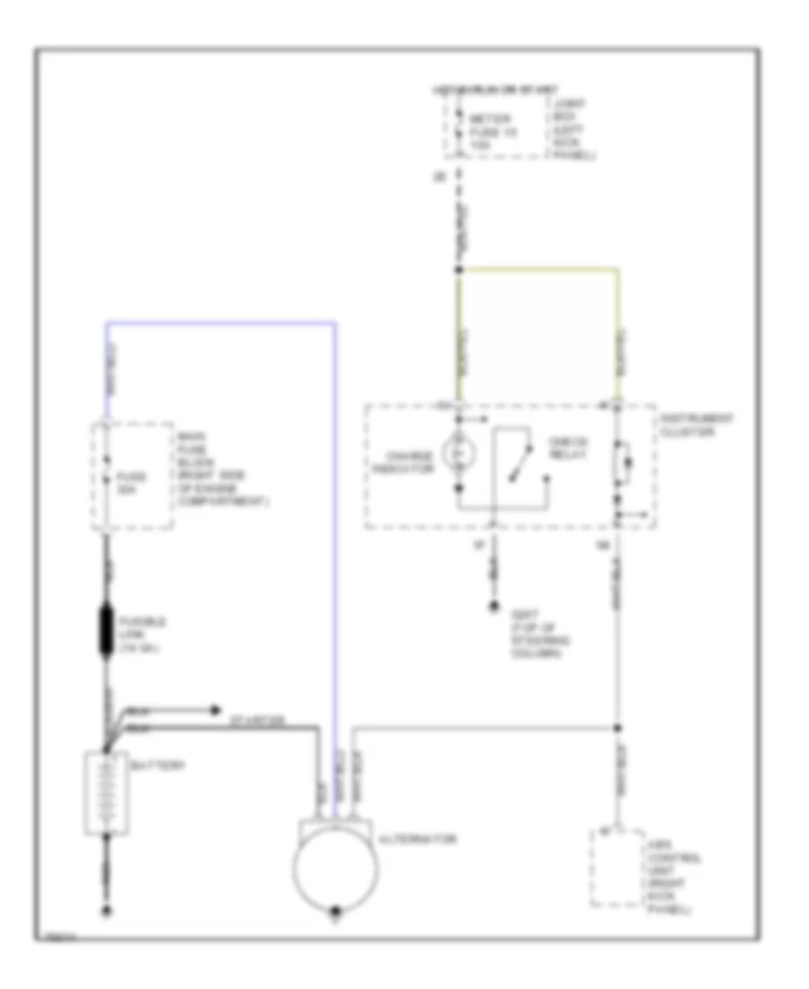 Charging Wiring Diagram for Mazda 929 S 1991