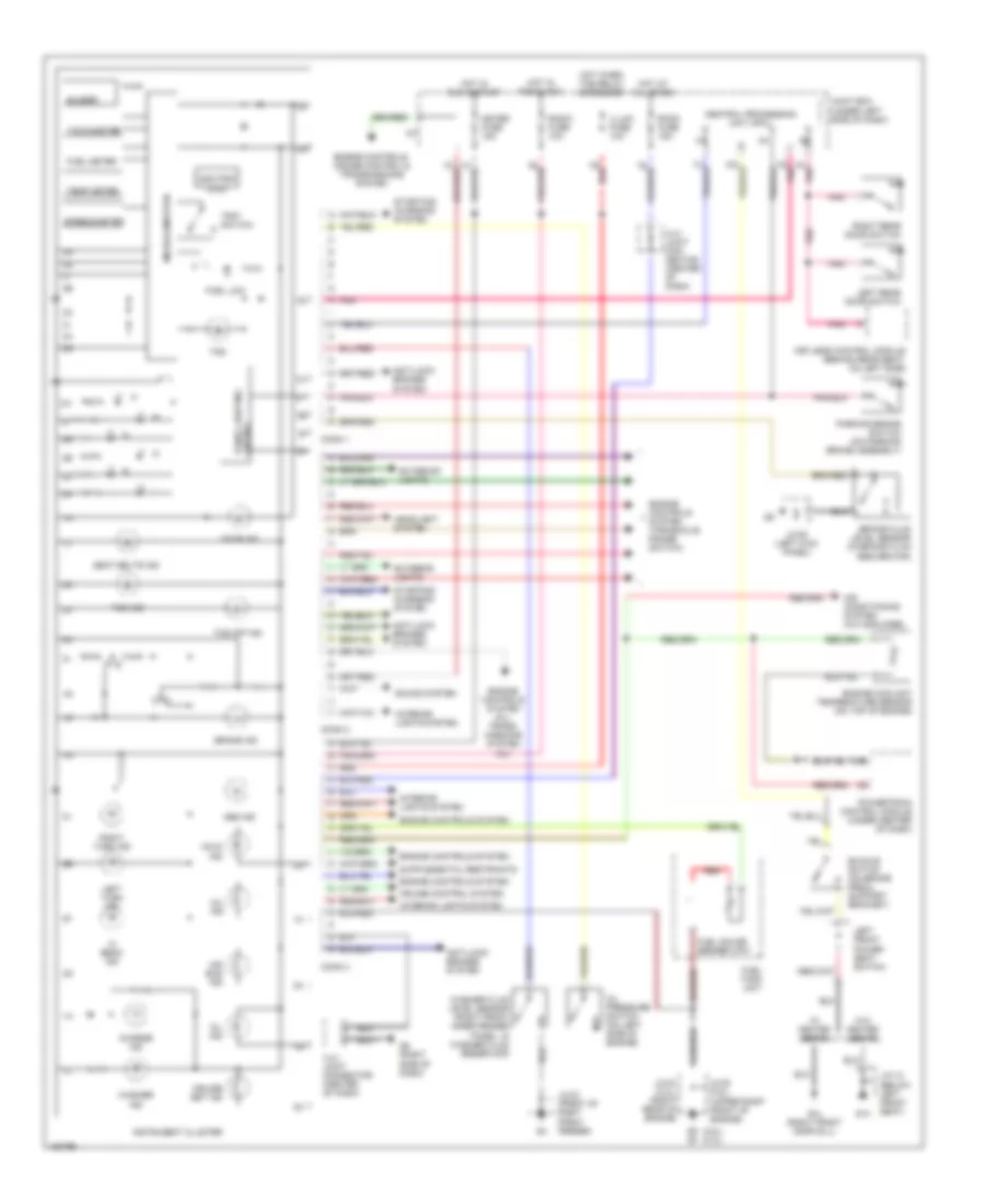 Instrument Cluster Wiring Diagram for Mazda Millenia P 2002