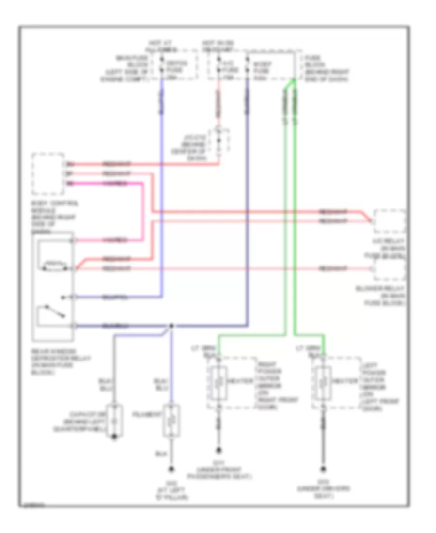 Defoggers Wiring Diagram for Mazda 5 Touring 2006