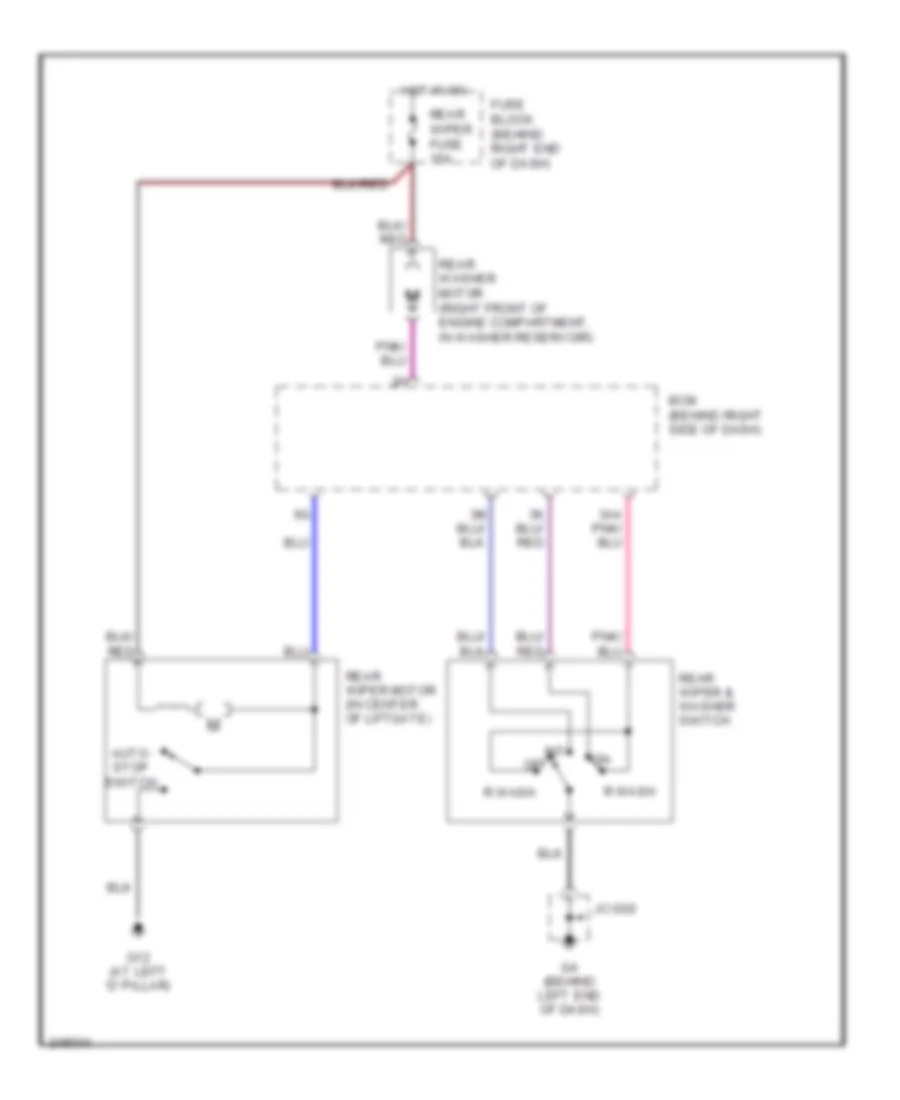 Rear WasherWiper Wiring Diagram for Mazda 5 Touring 2006