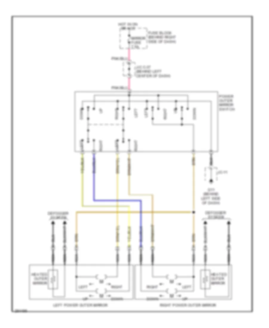 Power Mirrors Wiring Diagram for Mazda CX 9 Grand Touring 2008