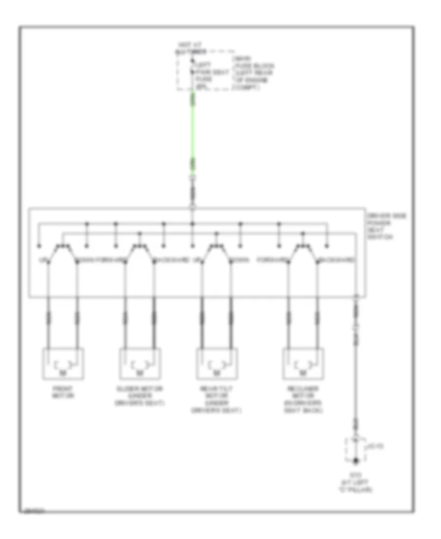 Driver Power Seat Wiring Diagram for Mazda CX 9 Grand Touring 2008